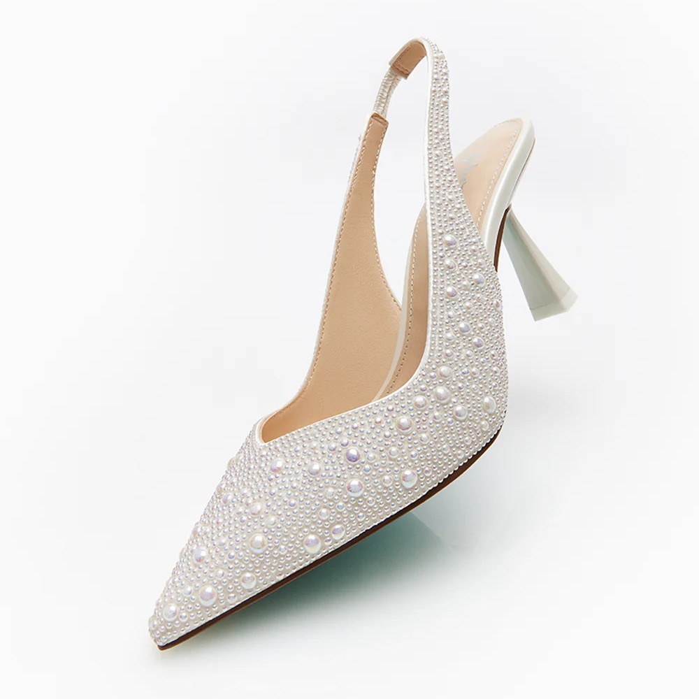 Betsey Johnson Clark Heels in Ivory